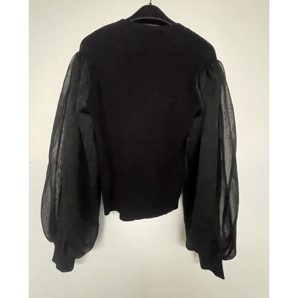 Ulla Johnson Quinn Wool Blend Cardigan Size Large Black $490 - Picture 6 of 9